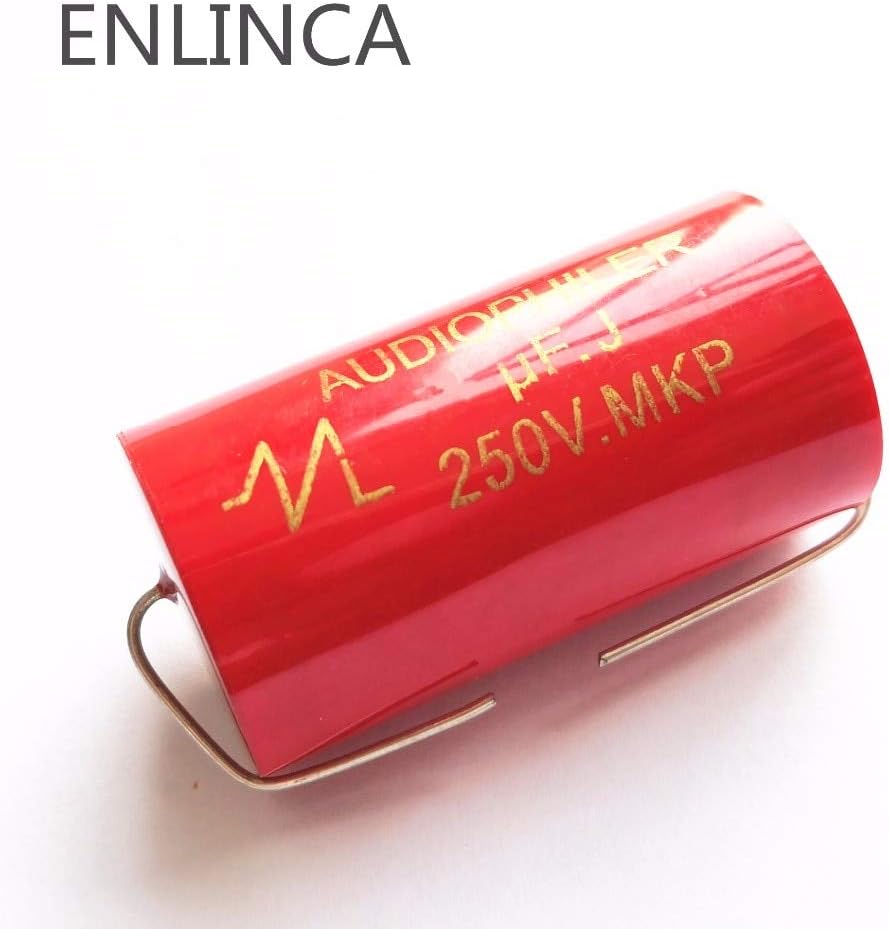 Jammas 2~6pcs Audiophiler Axial MKP 250v 1uf 1.5uf 1.8uf 2.2uf 2.7uf 3uf 3.3uf 4uf 4.7uf 5.6uf DC HIFI DIY Audio non-polar Capacitor - (Capacitance: 250V5.6uf 2pcs)