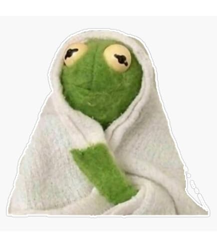 Amazon.com: Kermit in A Blanket Sticker Decal Vinyl Bumper