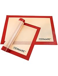 Zenware Professional Non Stick Silicone Baking Mat Cookie Sheet Liner - Set of 2