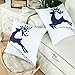 CaliTime Pack of 2 Soft Canvas Throw Pillow Covers Cases for Couch Sofa Home Decoration Christmas Holiday Reindeer with Stars Print 18 X 18 Inches Navy Blue