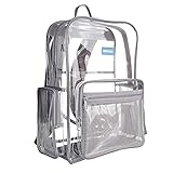Heavy Duty Clear Backpack with Reinforced Comfortable Straps