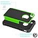 Tekcoo Compatible for iPhone 4S Case/iPhone 4 / 4G Cover, [Tmajor] Shock Absorbing Hybrid Best Impact Defender Rugged Slim Grip Bumper Cover Shell Plastic Outer & Rubber Silicone Inner [Green/Black]