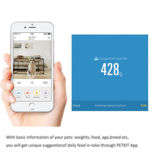 image for PETKIT SAB2BLA Fresh Metal Digital Pet Bowl, Blue-White