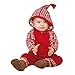 Farjing Baby Girls Boy Christmas Tassel Hooded Rompers Printing Jumpsuit Pajamas (12M, Red)