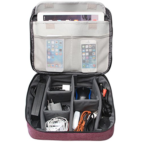 image for BUBM Travel Organizer, Electronic Accessories Storage Bag for Cord, Me