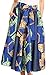 Sakkas Dayo Circle Mid Skirt with Elastic Waist Colorful Ankara African Wax Dutch