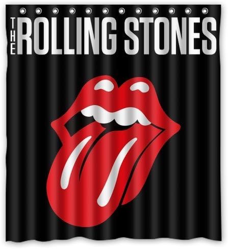 The Rolling Stones Logo Customized Waterproof Shower Curtain Bathroom Curtains Bath Curtain 60x72 inches