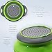 LEARJA Collapsible Colander, 2 Collapsible Set, Food-Grade Silicone kitchen Strainer Space-Saver Folding Strainer Colander, Sizes 8 inches - 2 Quart, and 9.5 inches - 3 quart,2 hooks(Green)