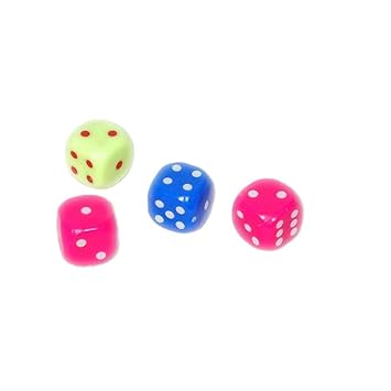 Happie Shopping Plastic Spot Dice ( 4 dice) in The Packet