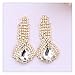 Earings, Donshop Women Luxury Elegant Vintage Rhinestone Big Drop Earrings (White)