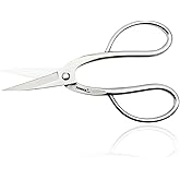 TONMA Ashinaga Bonsai Scissors [Made in Japan] 8 inch Soild Stainless Steel Hasami Pruning Shears Ultra Sharp & Rust-proof, Japanese Bonsai Garden Tools