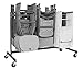 ZOWN Commercial Heavy Duty Folding Chair Trolley Cart, Gray