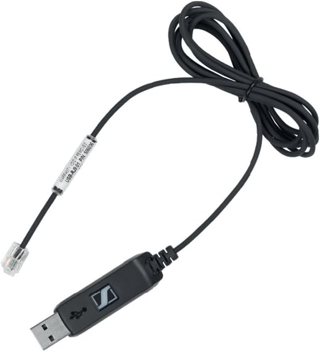 Sennehsier USBRJ9 01 Headset Connection Cable RJ9 4/4 Plug USB Plug