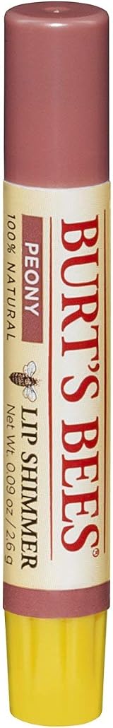 Burt's Bees Peony Lip Shimmer Tinted Balm Moisturising Beeswax Peppermint 2.6g view 2