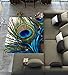 Custom Peacock Area Rugs Carpet,Peacock Modern Carpet Floor Rugs Mat for Home Living Dining Room Playroom Decoration Size 7'x5'