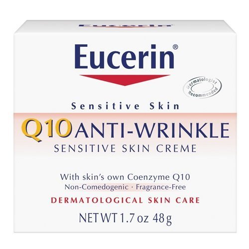 Eucerin Sensitive Facial Skin Q10 Anti-Wrinkle Sensitive Skin Creme, 1.7-Ounce Jars (Pack of 2)