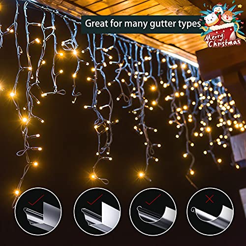 200 Pack Christmas Light Clips Mini Light Clips for Gutters Outdoor