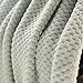 Simple&Opulence Flannel Fleece Velvet Plush Throw Blanket, 50x60 Inch, Lightweight Warm Ultra Soft All Season for Bed/Couch/Sofa-Light Grey