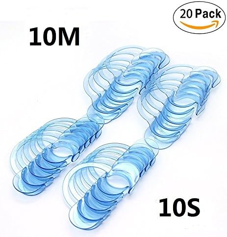 20Pcs Dental Retractor Intraoral Cheek Lip Mouth Opener Clear C Type Use for Family Edition, the Authentic, Hilarious, Mouth Guard Party Game（10 Medium 10 Small） (blue)