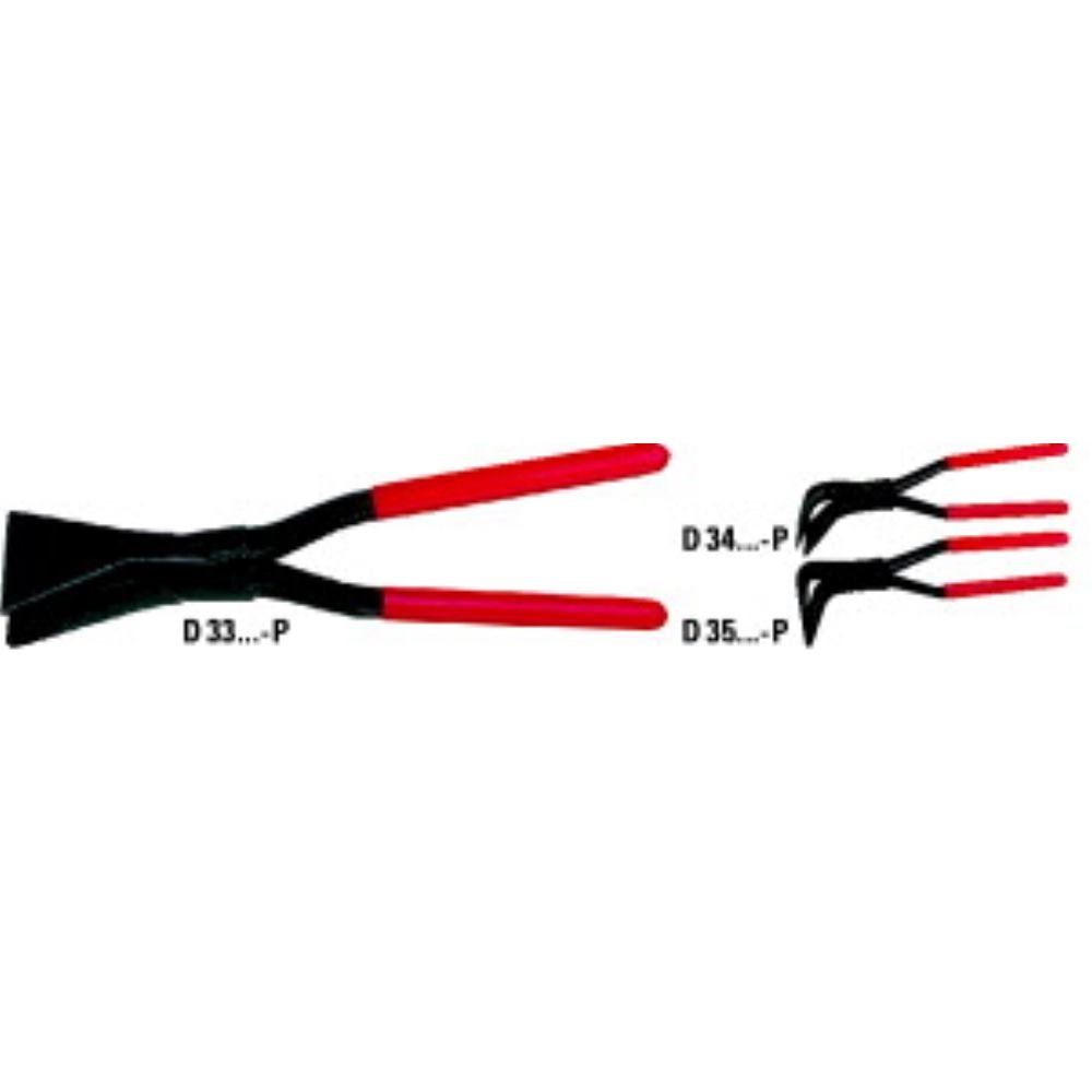 Bessey D35-60-P 90 Degree Curved Seaming Pliers, Black/Red