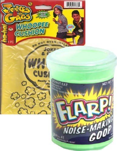 FLARP Noise Putty and Whoopee Cushion (Gross Noises Gag Set) by Jokes and Gags