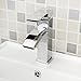 SARLAI Single Handle Waterfall Bathroom Sink Faucet Mixer Tap, (Chrome Finish)