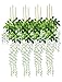 Hotsaleglobal 12 Pcs Artificial Silk Wisteria Vine Rattan Hanging Flower for Wedding Party Home Decor(White)