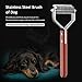 Undercoat Rake for Dogs/Cats,Petender Dematting Comb,Deshedding Tool with Wooden Handle-20 Blades