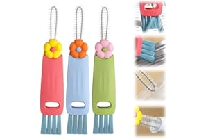 ZEZZO Versatile 4-in-1 Cleaning Brush for Gaps Between Bottles,2024 New Bottle Brush,Crevice Multifunctional Cup Lid Brush,360 Degree Deep Cleaning Portable Flower Crocodile Brush (A13)