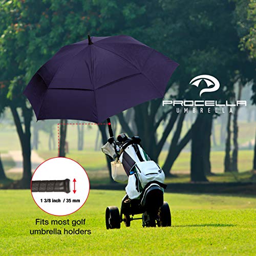 Procella Oversized Umbrella 62 Inch Large Golf Umbrellas Windproof Auto