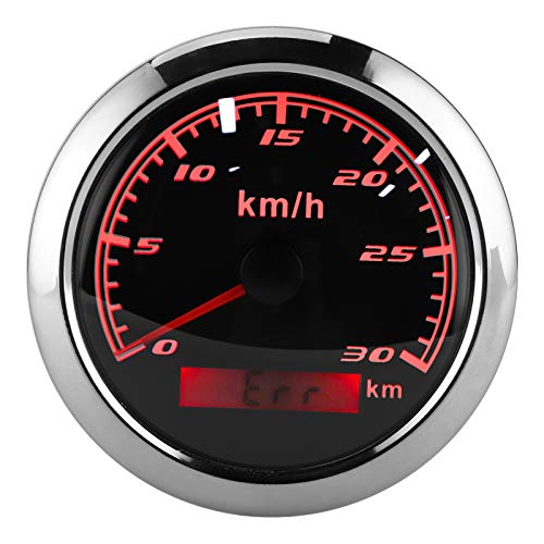 KM GPS Snelheidsmeter Kilometerteller Gauge 85mm 30 KM/H IP67 Waterdicht voor Boot Auto Jacht Motorfiets(zwart) - Image 7