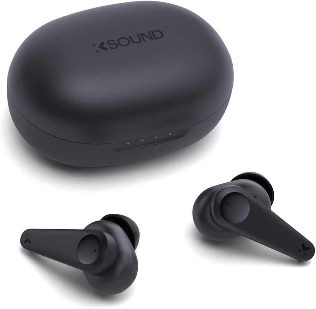Ksound True Wireless Earbuds,Bluetooth 5.0 Active Noise Cancelling Headphones,integrated Microphone,Touch Control USB-C…