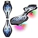 XinoSports Deluxe Caster Board with Illuminating Wheels for More Excitement, Fun and Visibility, Awesome Design, Durable Twistboard, 60-Day!
