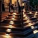 pearlstar Solar Deck Lights Outdoor,24 Pack Solar Deck Lights Outdoor Waterproof Led,for Stairs,Step,Fence,Yard,Patio,Driveway,Pathway,Yard,Backyard and Garden Auto On/Off (Warm White)