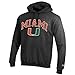 Elite Fan Shop Miami Hurricanes Hooded Sweatshirt Varsity Charcoal - M