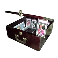 Pennzoni Display Card Storage Case for Baseball Cards Cherry/Mahogany P315C