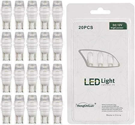20 x T10 194 168 2825 W5W Wedge LED bulbs 12V LED Warm White Lights Bulb Super Bright Backup Reverse LED Replacement Light for Car Interior Lights Brake Lights,Tail Lights