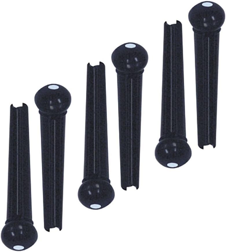 GT BRIDGE PINS-BLK/WH-SET/6 -BP6BK, black
