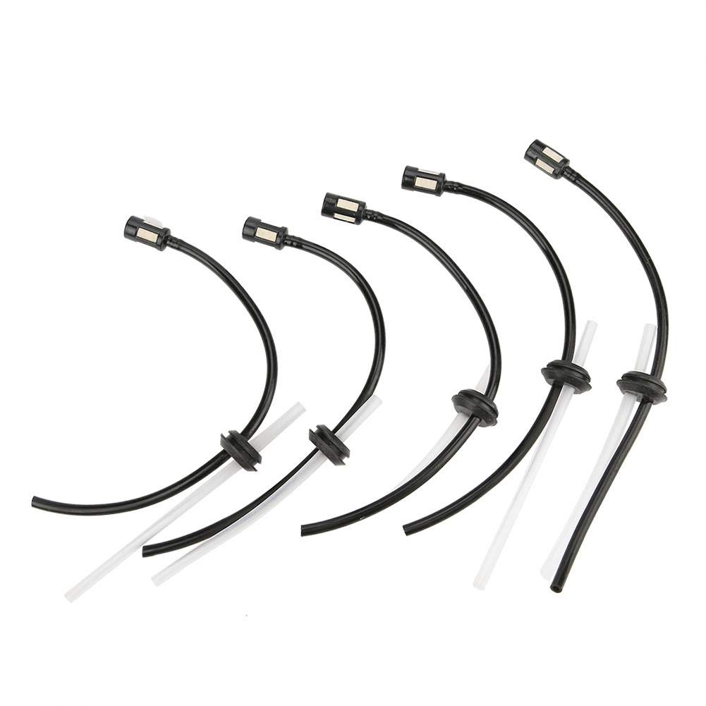 5 Pcs Trimmer Fuel Hose,Fuel Line Fuel Hose Pipe Fuel Tube Fuel Hose Assy with Tank Fuel Filter Strimmer Fuel Hose with Filter Replacement Accessories for Strimmer,Brushcutter,Chainsaw