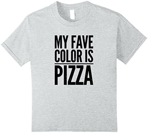 Kids My Favorite Color Is Pizza Foodie Junk Food Lover Gift Shirt 8 Heather Grey