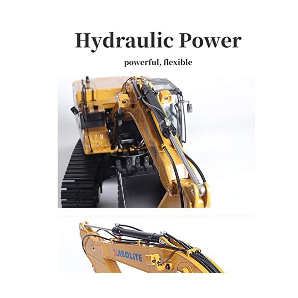 Likecom Ferngesteuerter Bagger Professioneller, 1:16 2.4G RC Bagger mit Volle Funktion, Alle Legierungen Spielzeuge für… – Bild 8