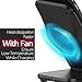 PRUGNA Wireless Fast Charger, Built in Cooling Fan Qi Stand for Samsung Galaxy S8/S8 Plus/S7/S7 Edge/Note 5/S6 Edge Plus, Factory Store - 3 Coils - 10W