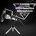 Professional Condenser Microphone, Plug &Play Home Studio microphones for iphone Android Recording PC Computer Laptop Podcasting Mini Desktop MIC Stand dual-layer acoustic filter by XIAOKOA