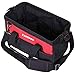 FASTPRO 14-Inch Zip-top Wide Mouth Open Storage Tool Bag, Classic Black&Red Design, Fashionable Design, 600D Polyester Fabric Material for Quality Endurance, With Adjustable Shoulder Strap