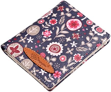 Lt Tribe Women's Lady Bohemian Wallet PU Leather Wallet Cute Print Floral Wallet Purple QB015