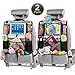 Helteko Backseat Car Organizer, Kick Mats Back Seat Protector with Touch Screen Tablet Holder, Organizer for Kids, Travel Accessories, Mat 9 Storage Pockets 2 Pack