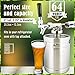 Mini Keg with Mini Keg Regulator and Beer Dispenser, 64 oz – Portable Keg Draft Beer Dispenser, Portable Beer Dispenser