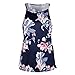 WLLW Women Crew Neck Sleeveless Floral Print Shirt Tops Tee Tanks Camis