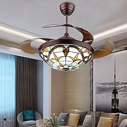 Panda Lighting 42" Tiffany Style Ceiling Fan with