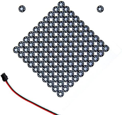 INVOLT 100PCS WS2812B Addressable Smart LED Pixels Lighting, 5V Dream Color 5050 RGB Module with WS2812B IC Built-in, on Black Heat-sink PCB Board